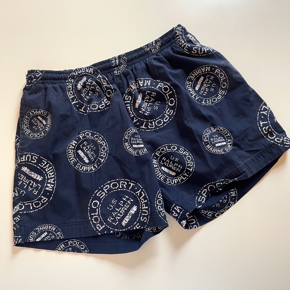 Vintage Polo Sport Blue Marine Swim Trunks | XL